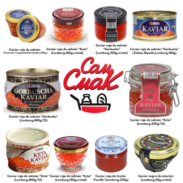 Caviar negro y rojo natural